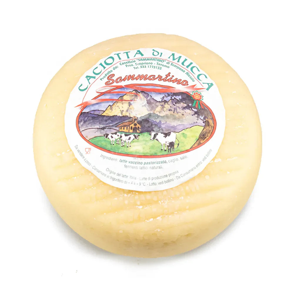 Caciotta Fresca di Mucca, Formaggio Tipico Abruzzese, Sammartino - Bottega Gran Sasso