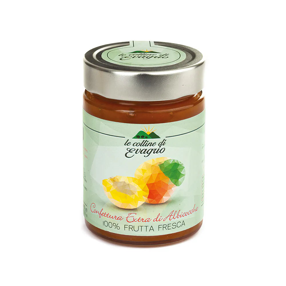 Vasetto da 380 grammi di Confettura di Albicocche Extra - Le Colline di Evagrio