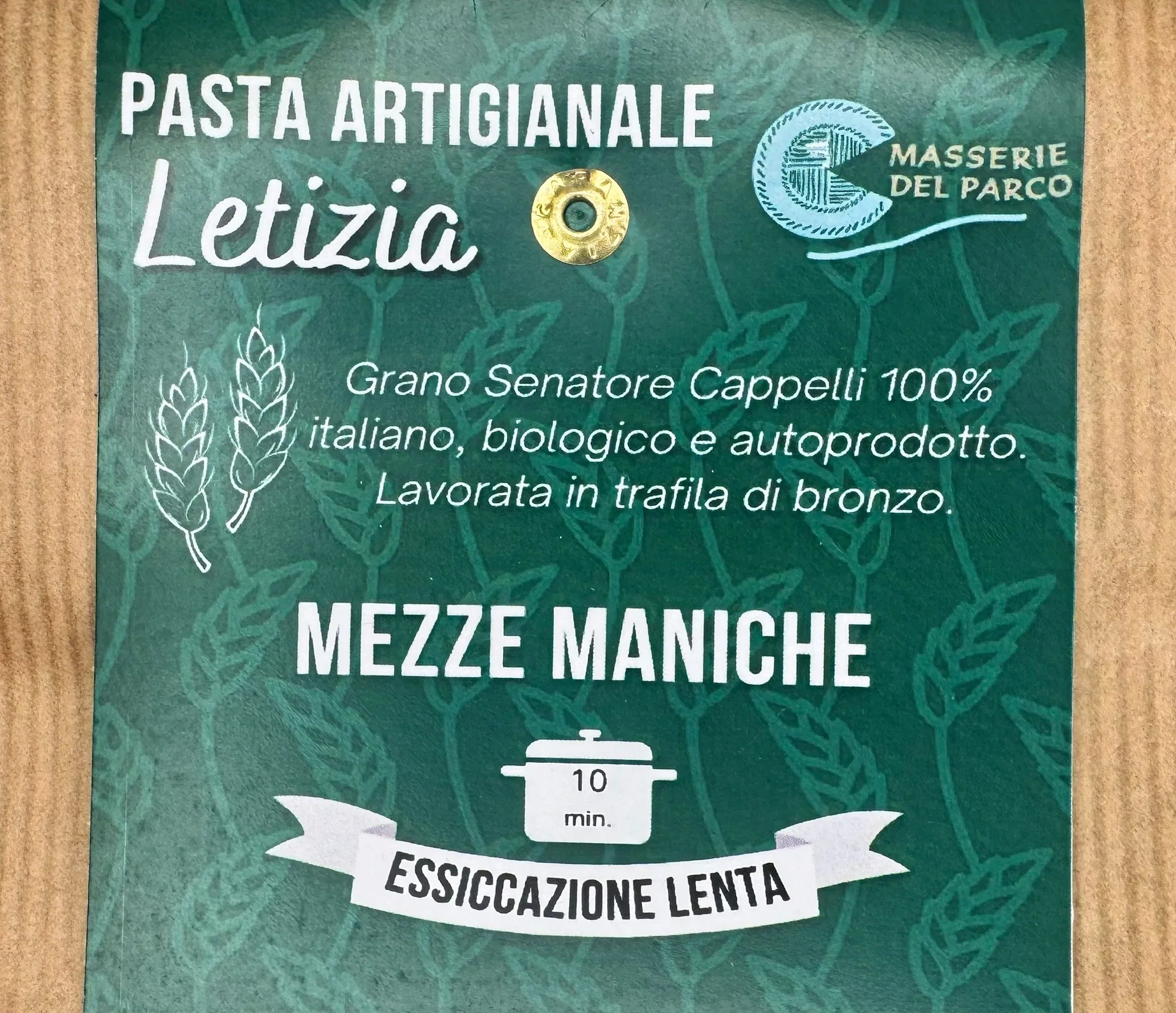 Pasta Senatore Cappelli 100% biologica: Mezze Maniche Trafilate al Bronzo - Bottega Gran Sasso