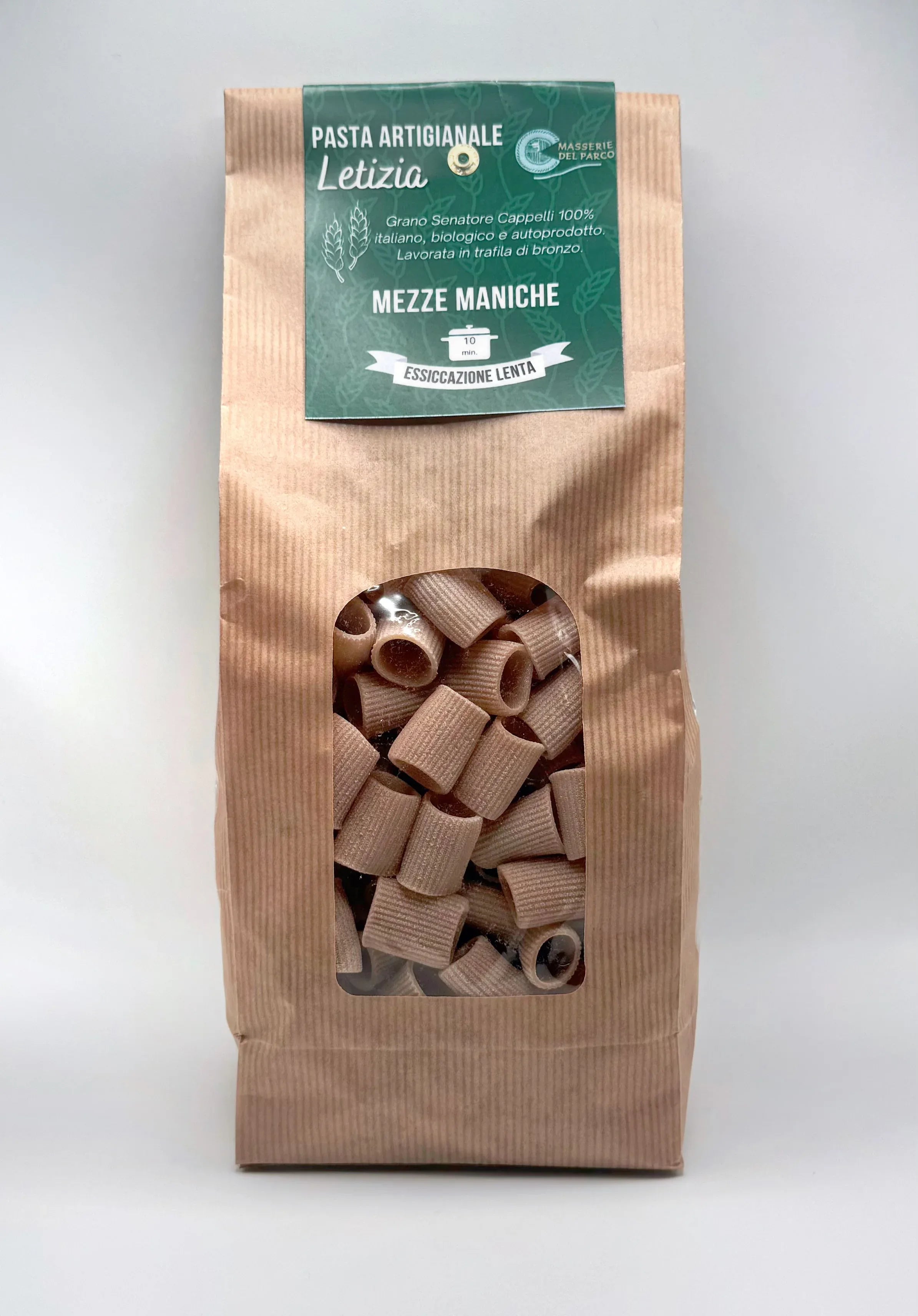 Pasta Senatore Cappelli 100% biologica: Mezze Maniche Trafilate al Bronzo - Bottega Gran Sasso
