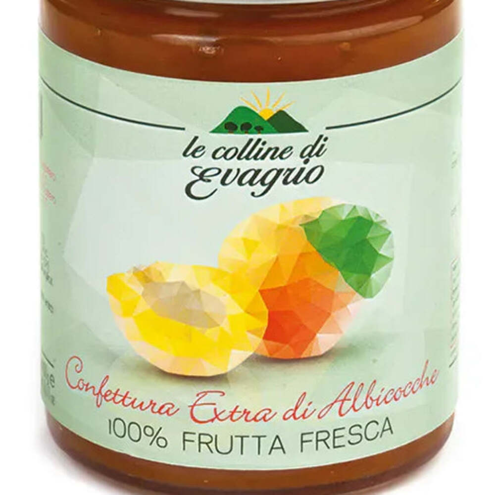 Confettura di albicocche Le Colline di Evagrio – dettaglio etichetta