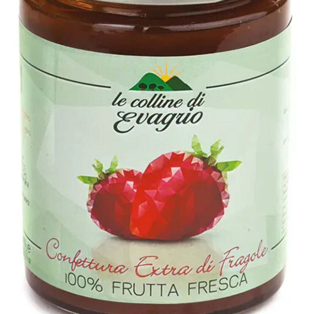 Confettura di fragole Le Colline di Evagrio – dettaglio etichetta
